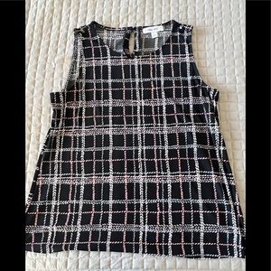 Black /pink/white/grey blouse